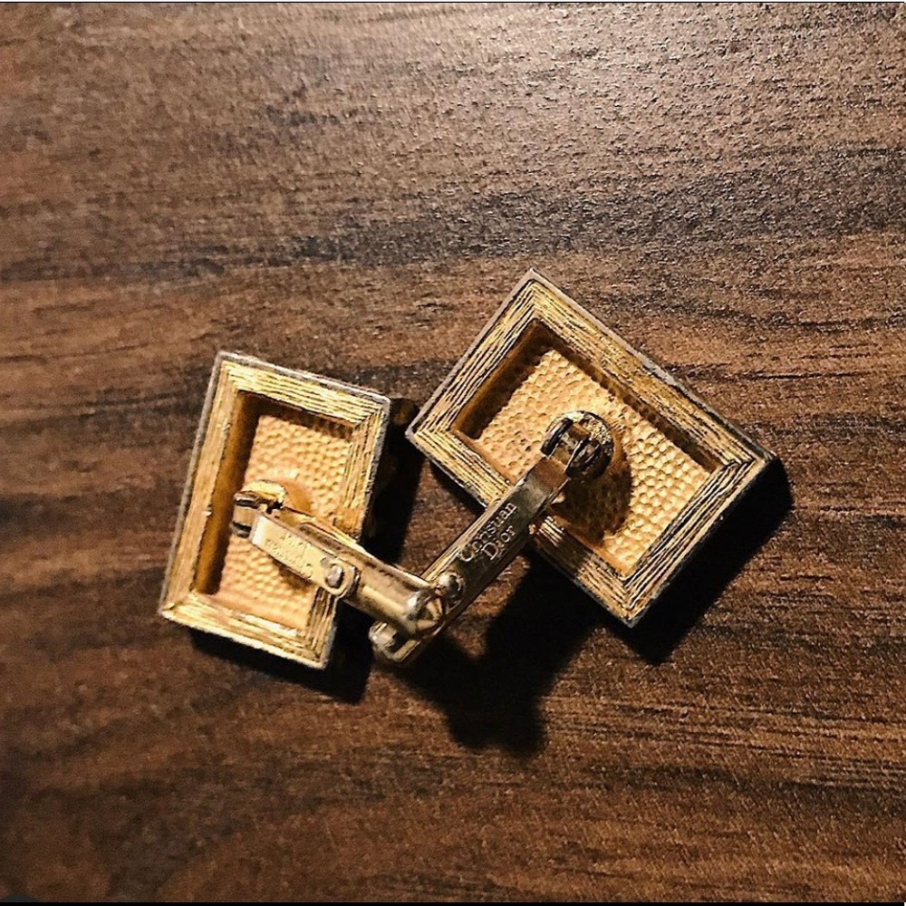 Christian Dior cuff links - authentic vintage rare - Picture 2 of 3